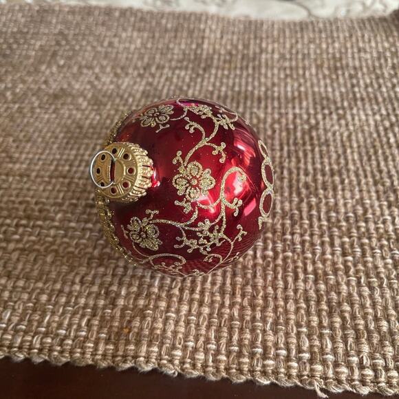 Vintage Krebs Masters on Silk Santa Christmas ornament Santa Claus face 1999 - Picture 7 of 8